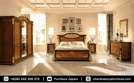 Jual Set Kamar Tidur Mewah Kayu Jati Ukir