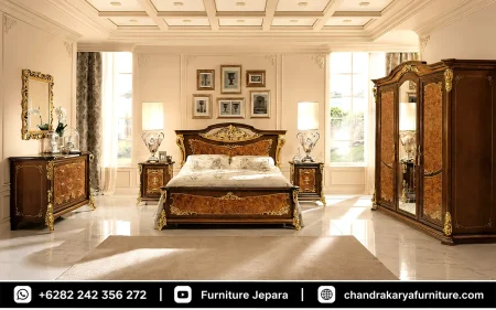 Jual Set Kamar Tidur Mewah Kayu Jati Ukir
