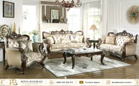 Jual Sofa Tamu Mewah Jati Klasik Victorian Classic Elegan