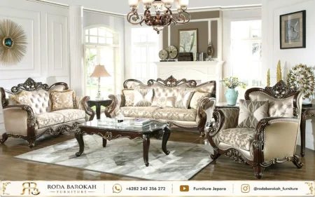 Jual Sofa Tamu Mewah Jati Klasik Victorian Classic Elegan