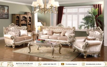 Model Set Kursi Tamu Mewah Silver Style Antique Eropa