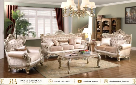 Model Set Kursi Tamu Mewah Silver Style Antique Eropa