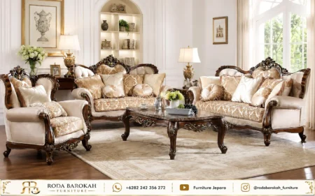Model Sofa Tamu Mewah Ukiran Jati Jepara Salak Tua