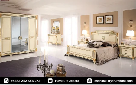Set Kamar Tidur Mewah Ivory Gold Classic Suite