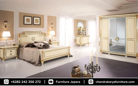 Set Kamar Tidur Mewah Ivory Gold Classic Suite