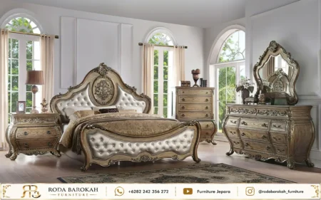 Set Kamar Tidur Mewah Ukiran Jepara Antique Style