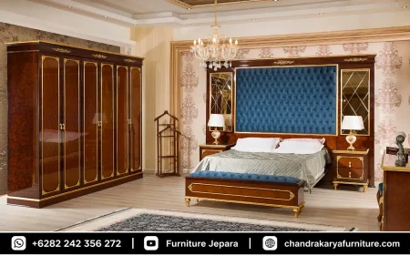 Set Kamar Tidur Mewah Wall Panel Backdrop