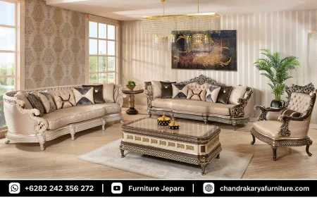 Set Kursi Tamu Ukir Jepara Classic Royal Living Room