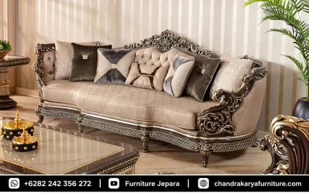 Set Kursi Tamu Ukir Jepara Classic Royal Living Room