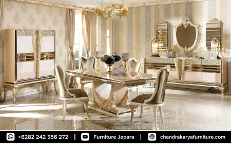 Set Meja Makan Sultan Mewah Royal Palace Dining Room