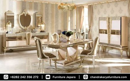 Set Meja Makan Sultan Mewah Royal Palace Dining Room