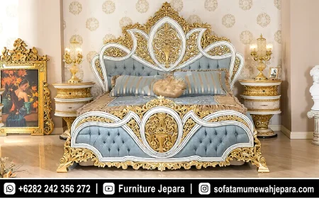 Set Tempat Tidur Ukir Mewah Royal Klasik Eropa Luxury