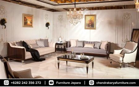 Sofa Ruang Tamu Mewah Jati Model Sultan Series
