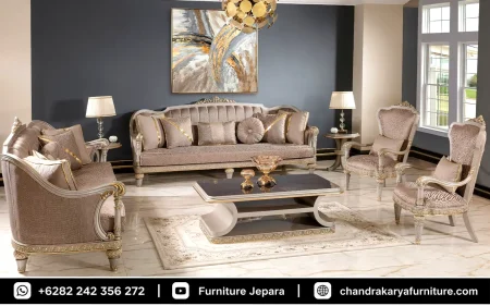 Sofa Tamu Utama Ukir Klasik Modern Luxury Collection