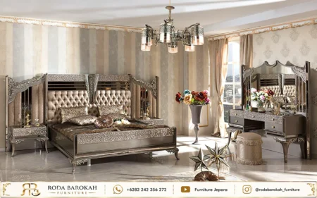 Desain Kamar Tidur Utama Modern Luxury Perak Mewah