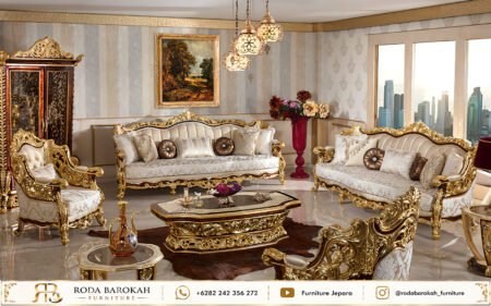 Model Kursi Tamu Mewah Sofa Klasik Eropa Ukir Gold Jepara