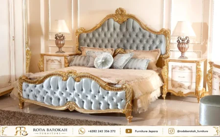 Set Kamar Mewah Ukir Sultan Imperial Light Blue