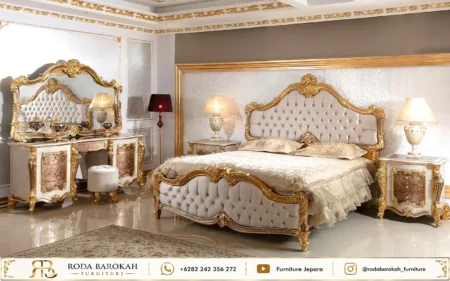 Set Kamar Tidur Ukiran Kayu Jepara Sultan Luxury Terbaru