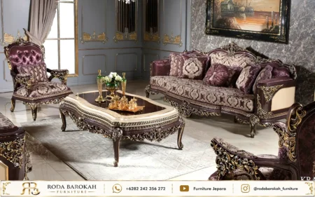 Sofa Tamu Mewah Ukir Jepara Style Imperial Rococo