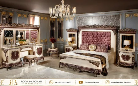 Model Kamar Tidur Klasik Nuansa Pearl Rose Gold