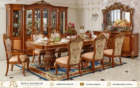 Model Set Ruang Makan Sultan Klasik Kayu Jati