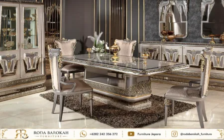 Set Meja Makan Mewah Jepara Style Neo Classic